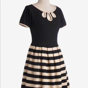 Dear creatures black and white striped dress